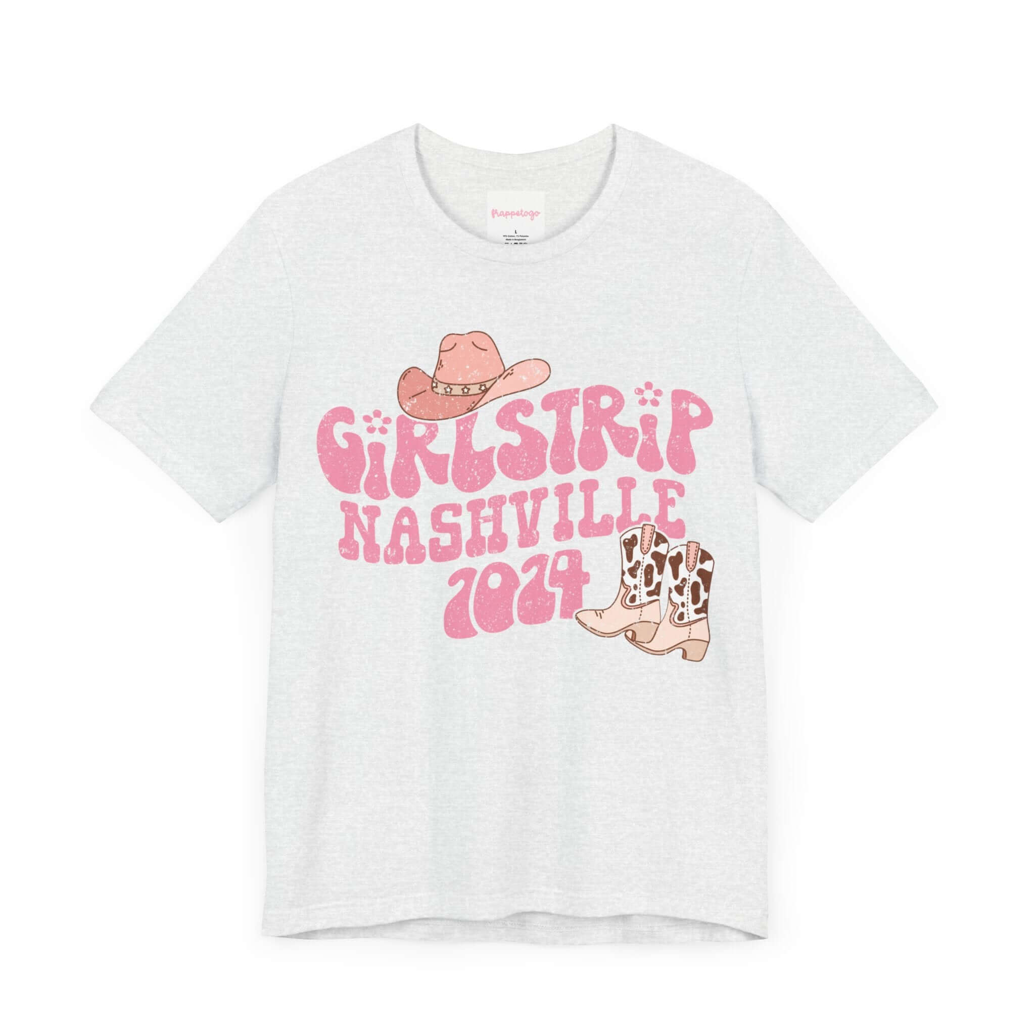 Girlstrip Nashville 2024 Cowboy USA Travel T-Shirt, Fun Girls Trip Shirt, Cute Western Tee, Personalized | Family, Friends & Group Travel Apparel & Accessories | Travel Lifestyle Store | FrappeToGo