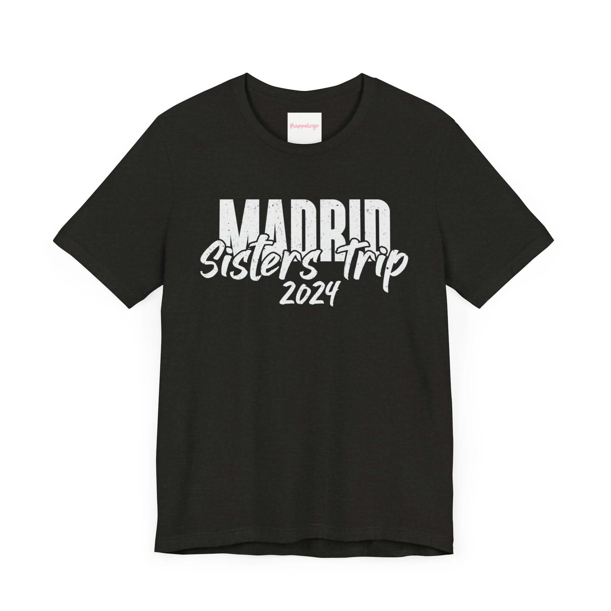 Sisters Trip Madrid 2024 T-Shirt, Spain Group Shirt, Family Barcelona Vacation Personalized Tee | Family, Friends & Group Travel Apparel & Accessories | Travel Lifestyle Store | FrappeToGo