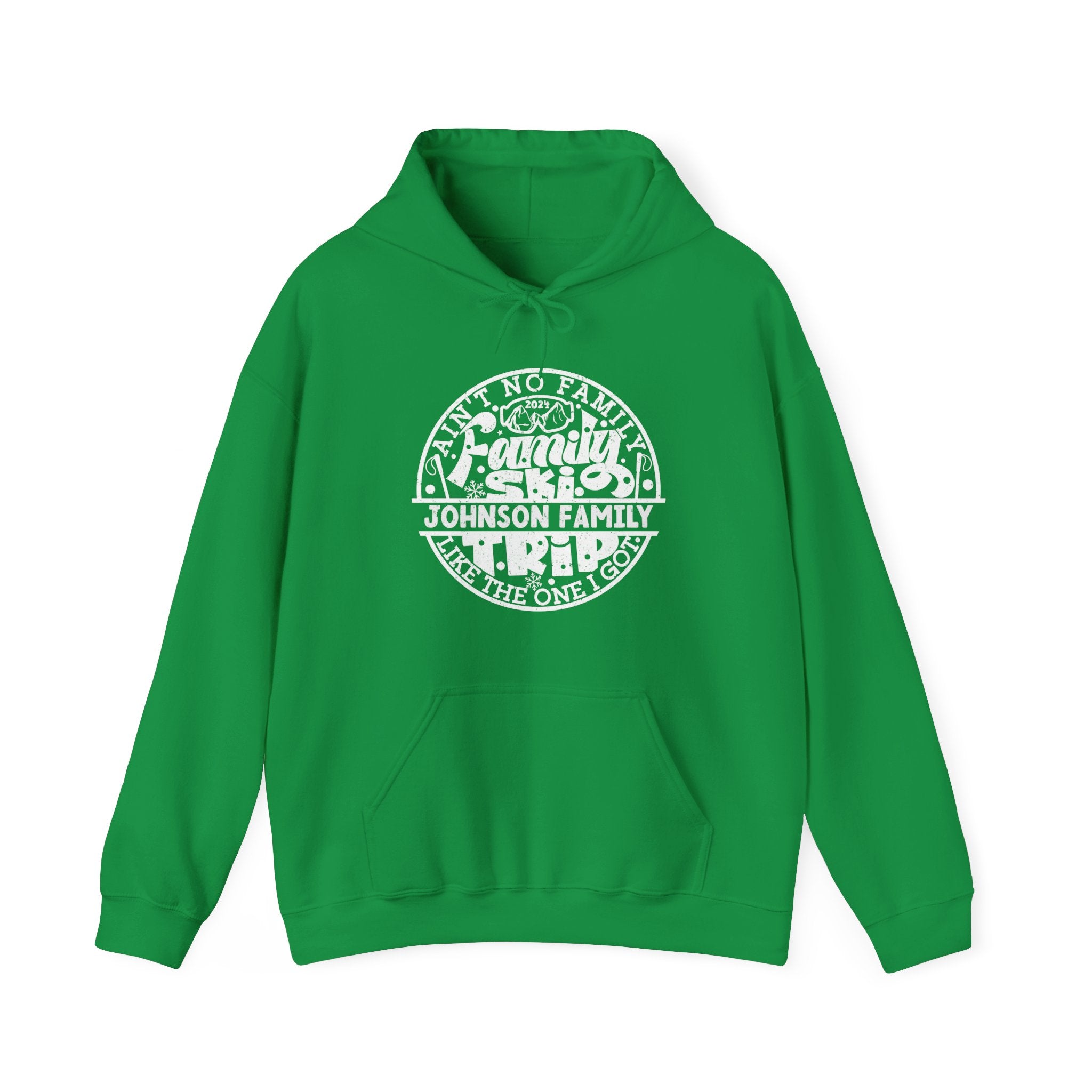 Family Ski Trip Hoodie, Winter Vacation Hooded Sweatshirt, Personalized | Family, Friends & Group Travel Apparel & Accessories | Travel Lifestyle Store | FrappeToGo