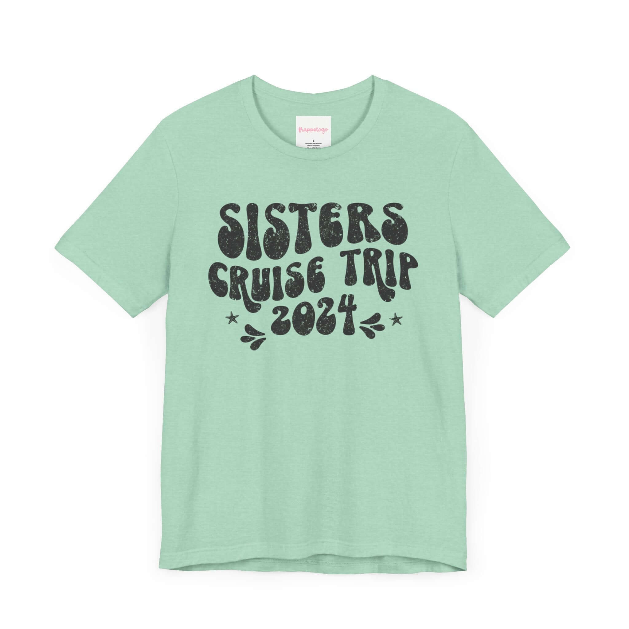 Sisters Cruise 2024 T-Shirt, Groovy Cruise Shirt, Family Travel, Personalized Tee | Family, Friends & Group Travel Apparel & Accessories | Travel Lifestyle Store | FrappeToGo