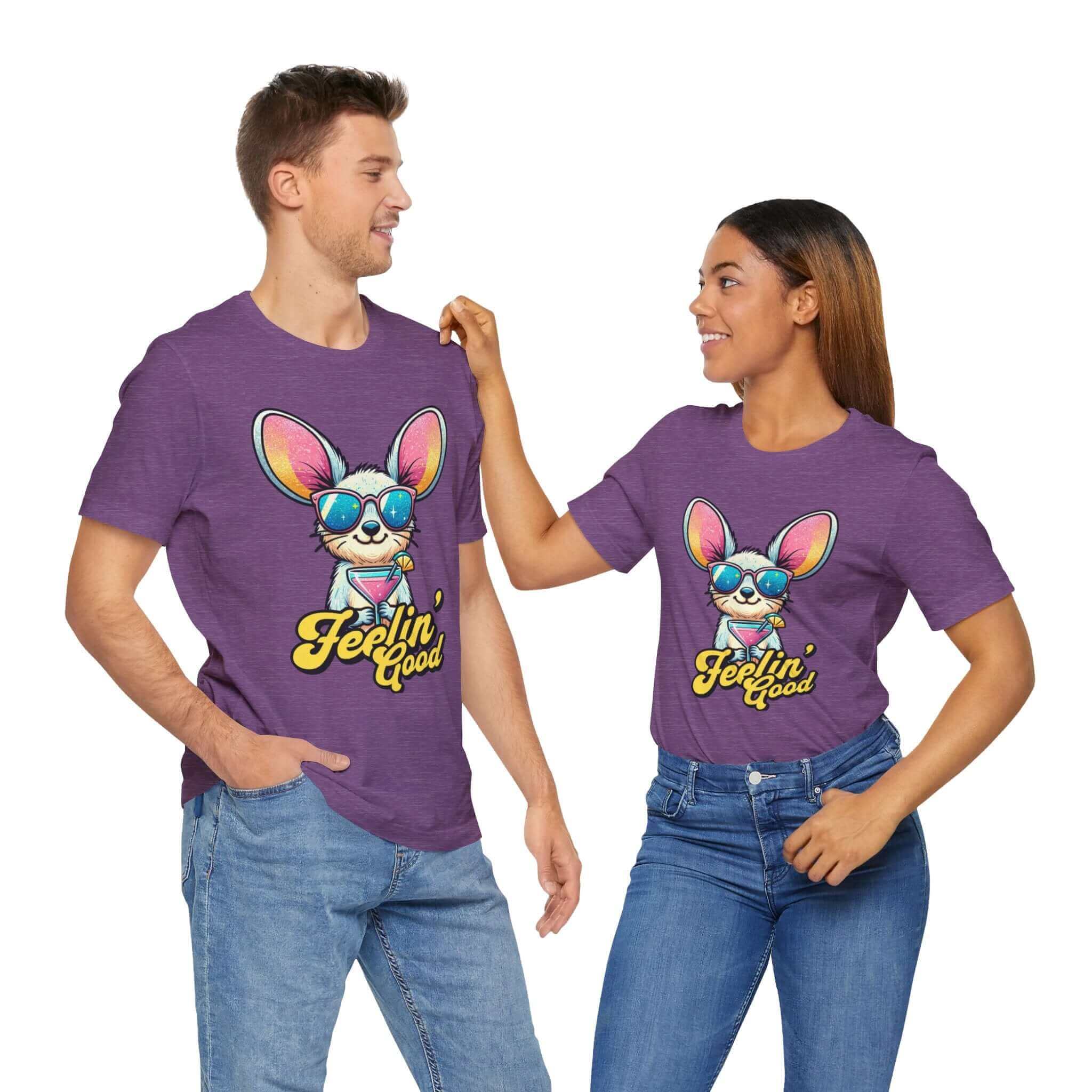 Summer Vibes, Cute Kangaroo Summer Groovy T-Shirt | Family, Friends & Group Travel Apparel & Accessories | Travel Lifestyle Store | FrappeToGo
