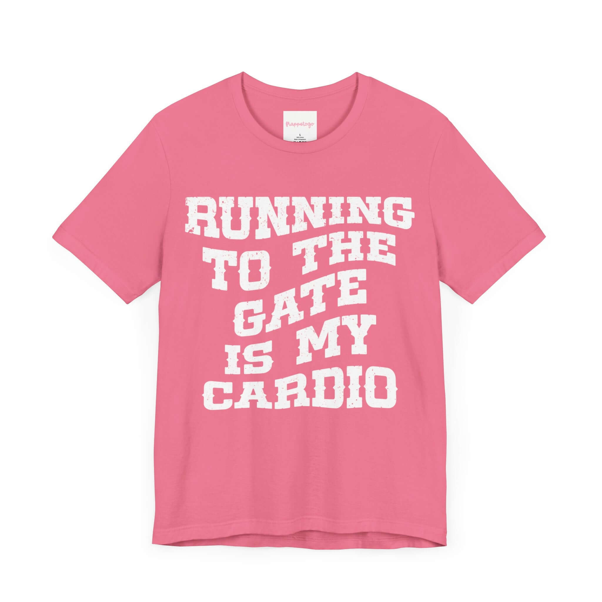 Running To The Gate Is My Cardio Travel T-Shirt, Funny Western Traveler Shirt, Fitness Tee | Family, Friends & Group Travel Apparel & Accessories | Travel Lifestyle Store | FrappeToGo