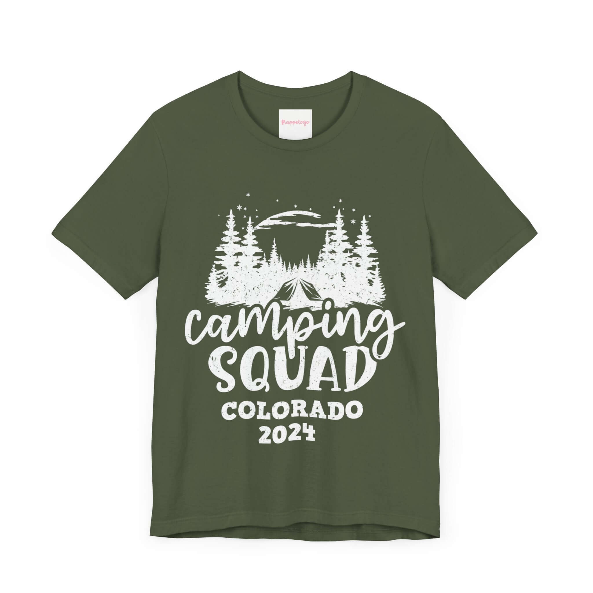 Camping Squad Colorado 2024 T-Shirt, Group Vacation Travel Shirt, Outdoor Vacay, Personalized | Family, Friends & Group Travel Apparel & Accessories | Travel Lifestyle Store | FrappeToGo