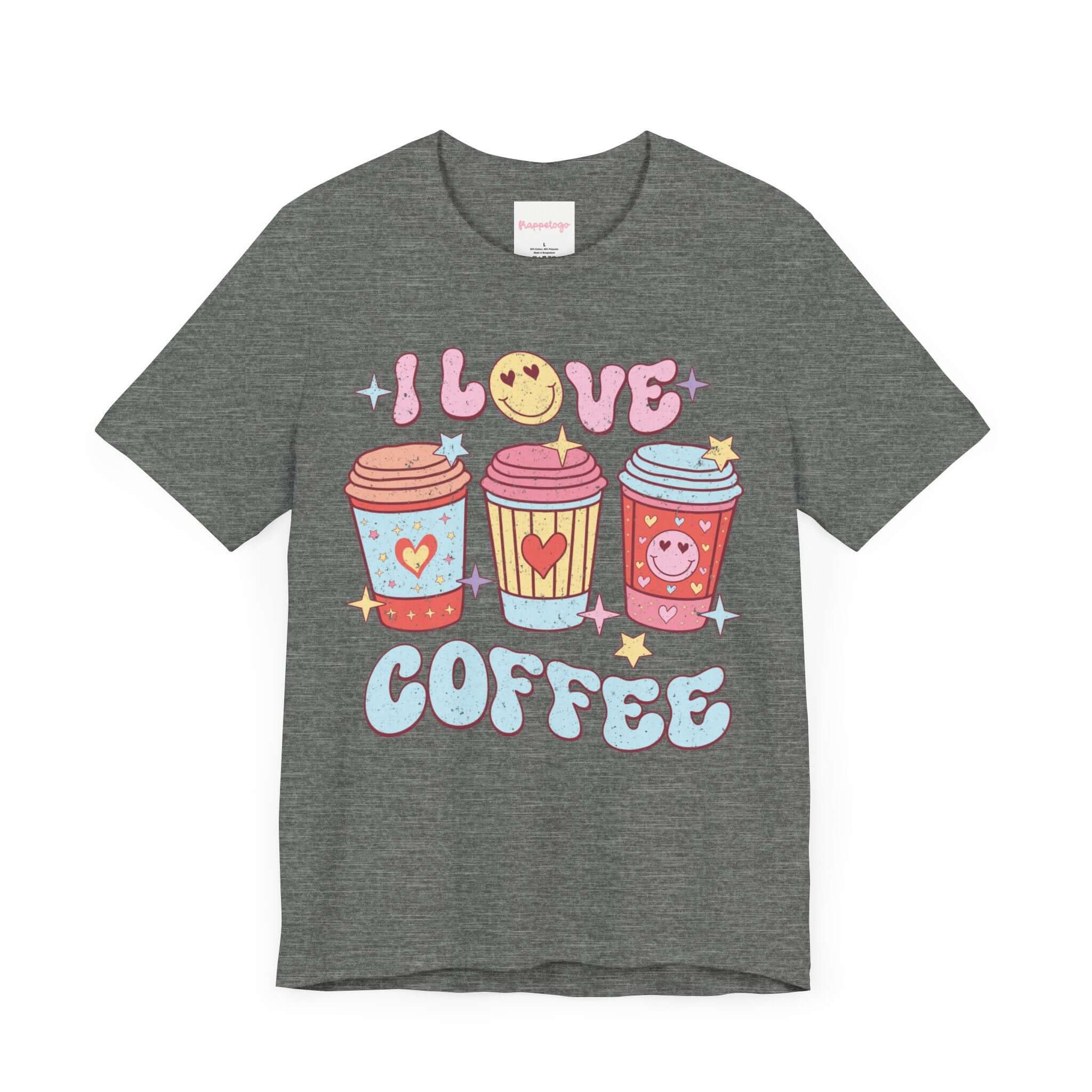 I Love Coffee Retro T-Shirt, Funny Caffeine Shirt, Busy Life Tee | Family, Friends & Group Travel Apparel & Accessories | Travel Lifestyle Store | FrappeToGo