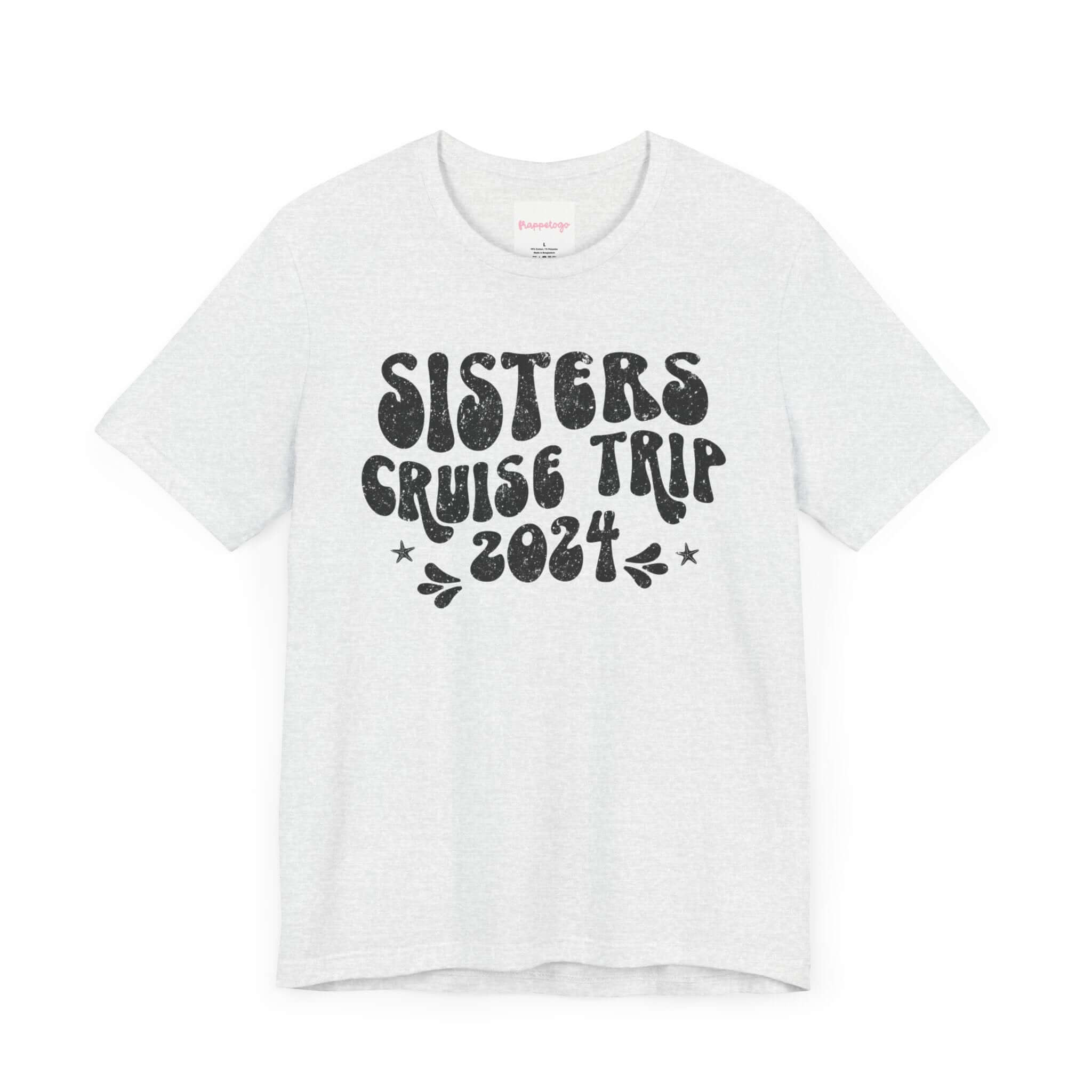 Sisters Cruise 2024 T-Shirt, Groovy Cruise Shirt, Family Travel, Personalized Tee | Family, Friends & Group Travel Apparel & Accessories | Travel Lifestyle Store | FrappeToGo