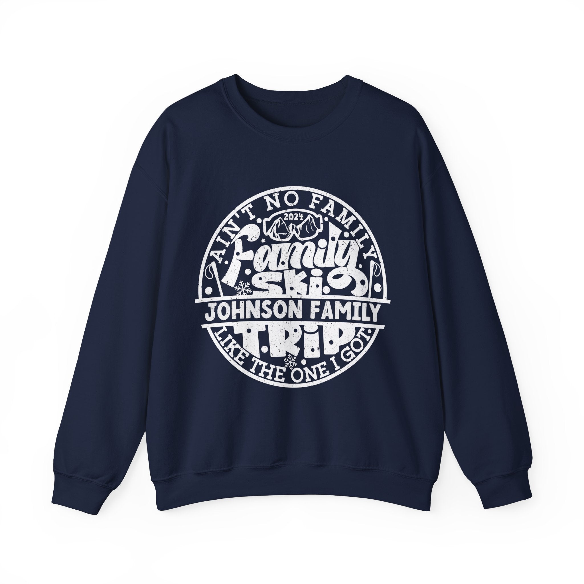 Family Ski Trip Sweatshirt, Winter Vacation Unisex Sweater, Personalized | Family, Friends & Group Travel Apparel & Accessories | Travel Lifestyle Store | FrappeToGo