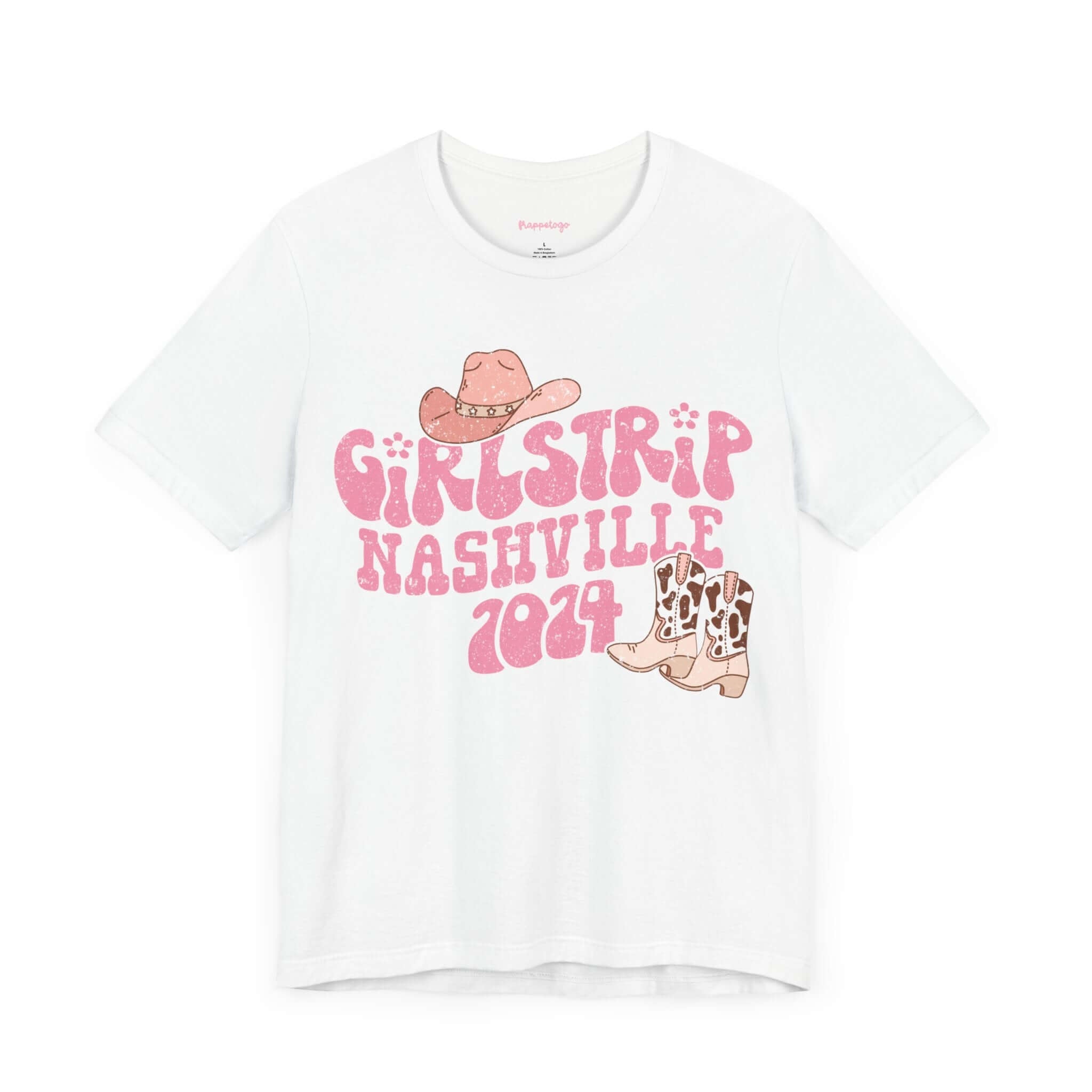 Girlstrip Nashville 2024 Cowboy USA Travel T-Shirt, Fun Girls Trip Shirt, Cute Western Tee, Personalized | Family, Friends & Group Travel Apparel & Accessories | Travel Lifestyle Store | FrappeToGo