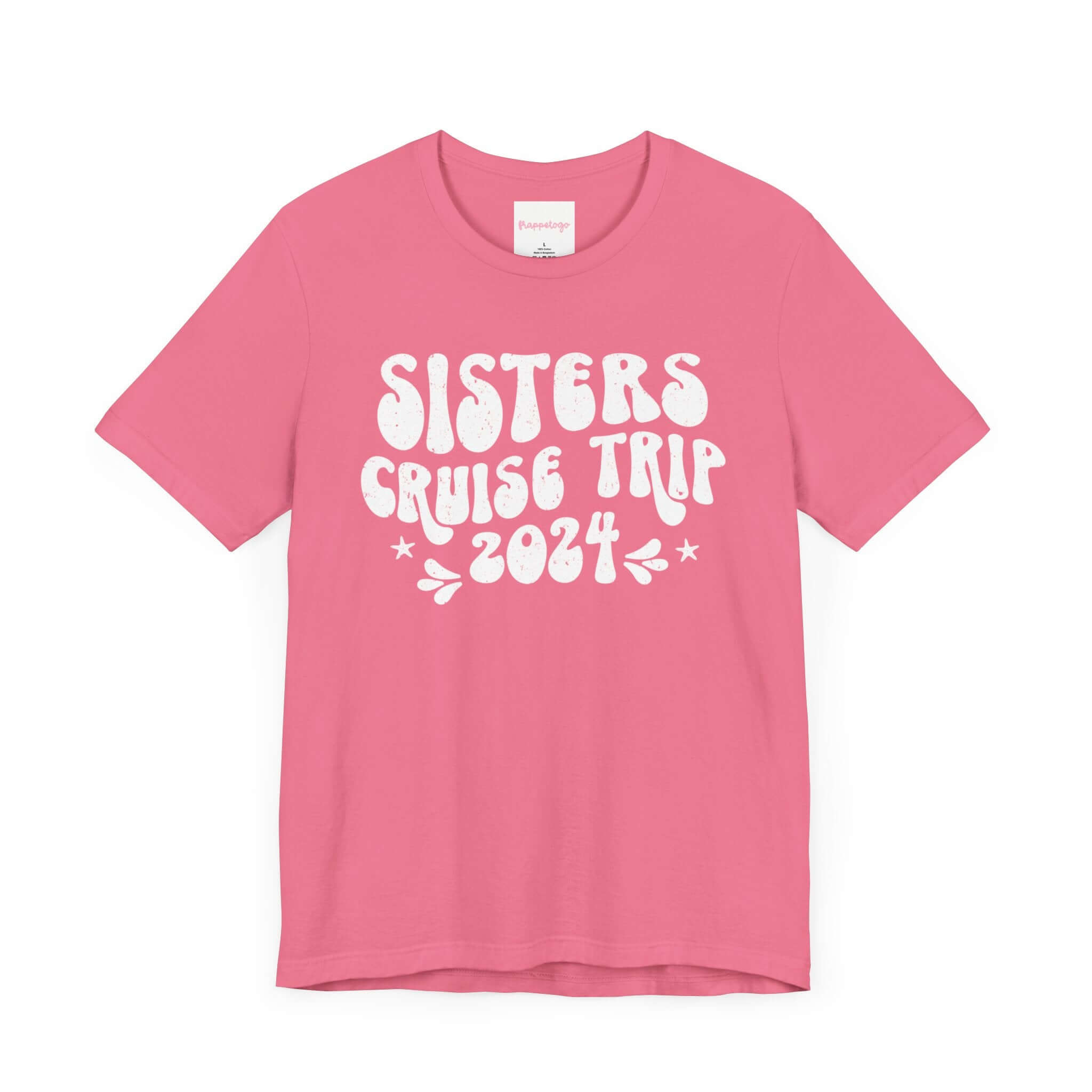 Sisters Cruise 2024 T-Shirt, Groovy Cruise Shirt, Family Travel, Personalized Tee | Family, Friends & Group Travel Apparel & Accessories | Travel Lifestyle Store | FrappeToGo