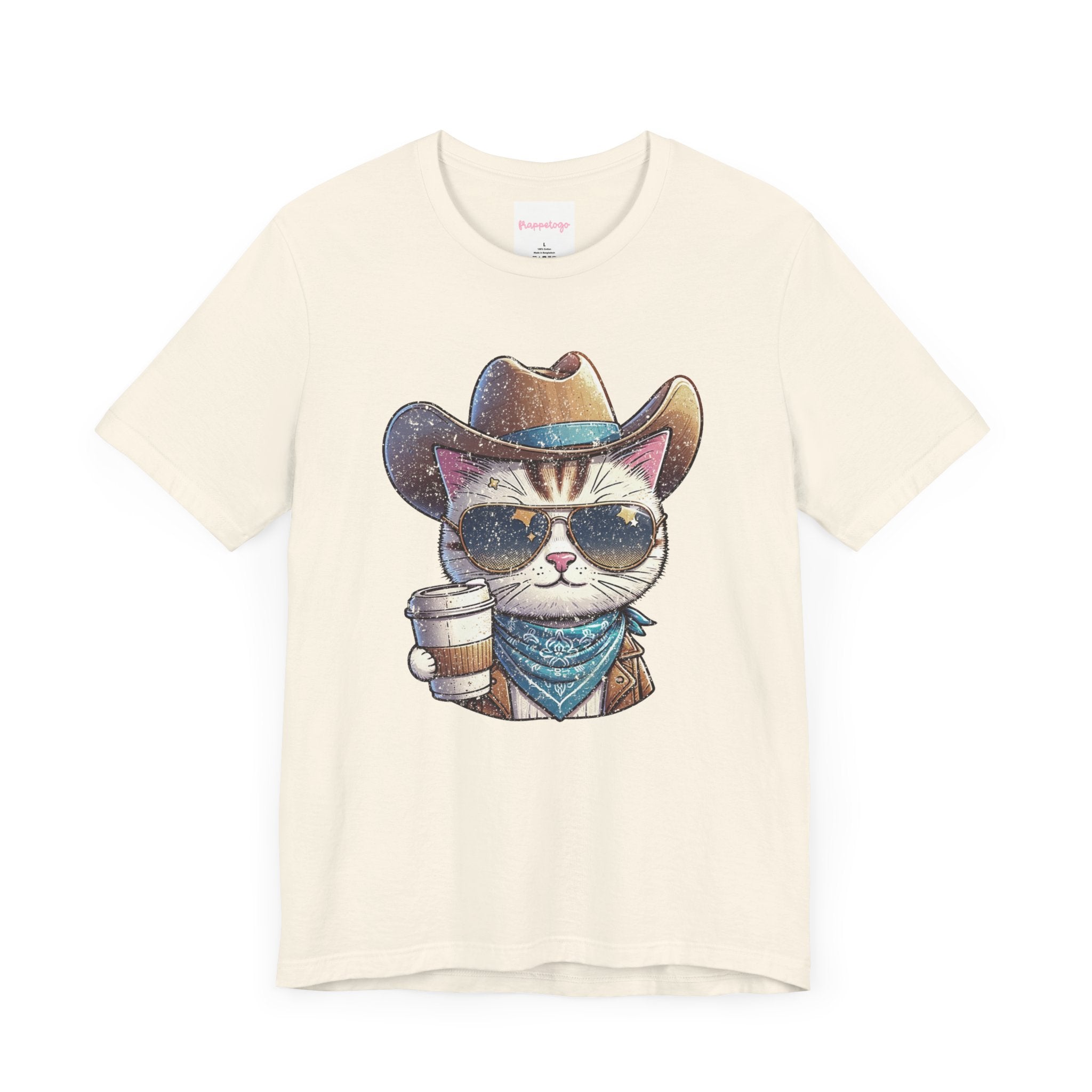 Cool Cat Funny Graphic T-Shirt, USA Western Cowboy T-Shirt | Family, Friends & Group Travel Apparel & Accessories | Travel Lifestyle Store | FrappeToGo