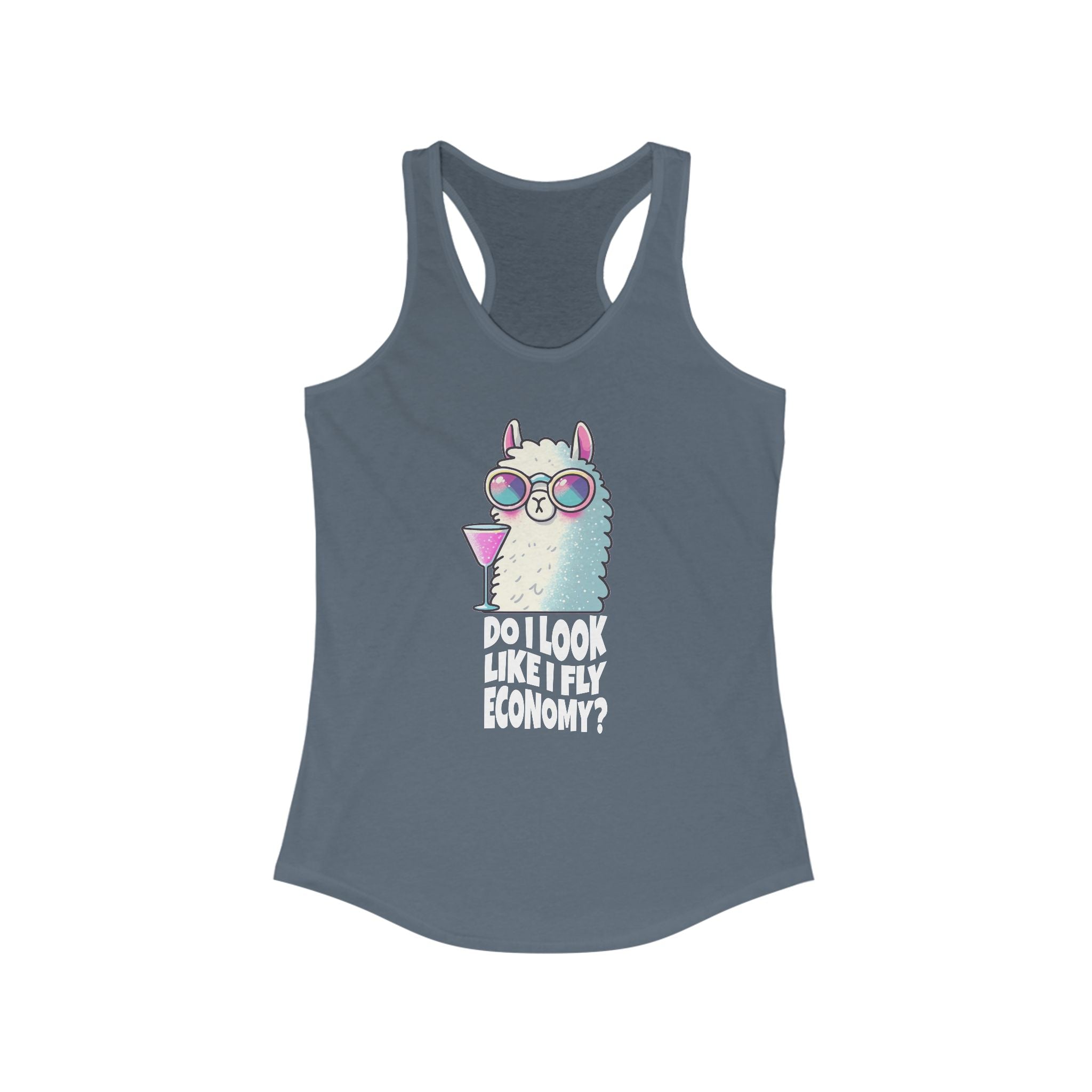 Funny Traveler Jet-Setter Tank Top, Travel Lover, Do I Look Like I Fly Economy, Llama Tank Top | Family, Friends & Group Travel Apparel & Accessories | Travel Lifestyle Store | FrappeToGo