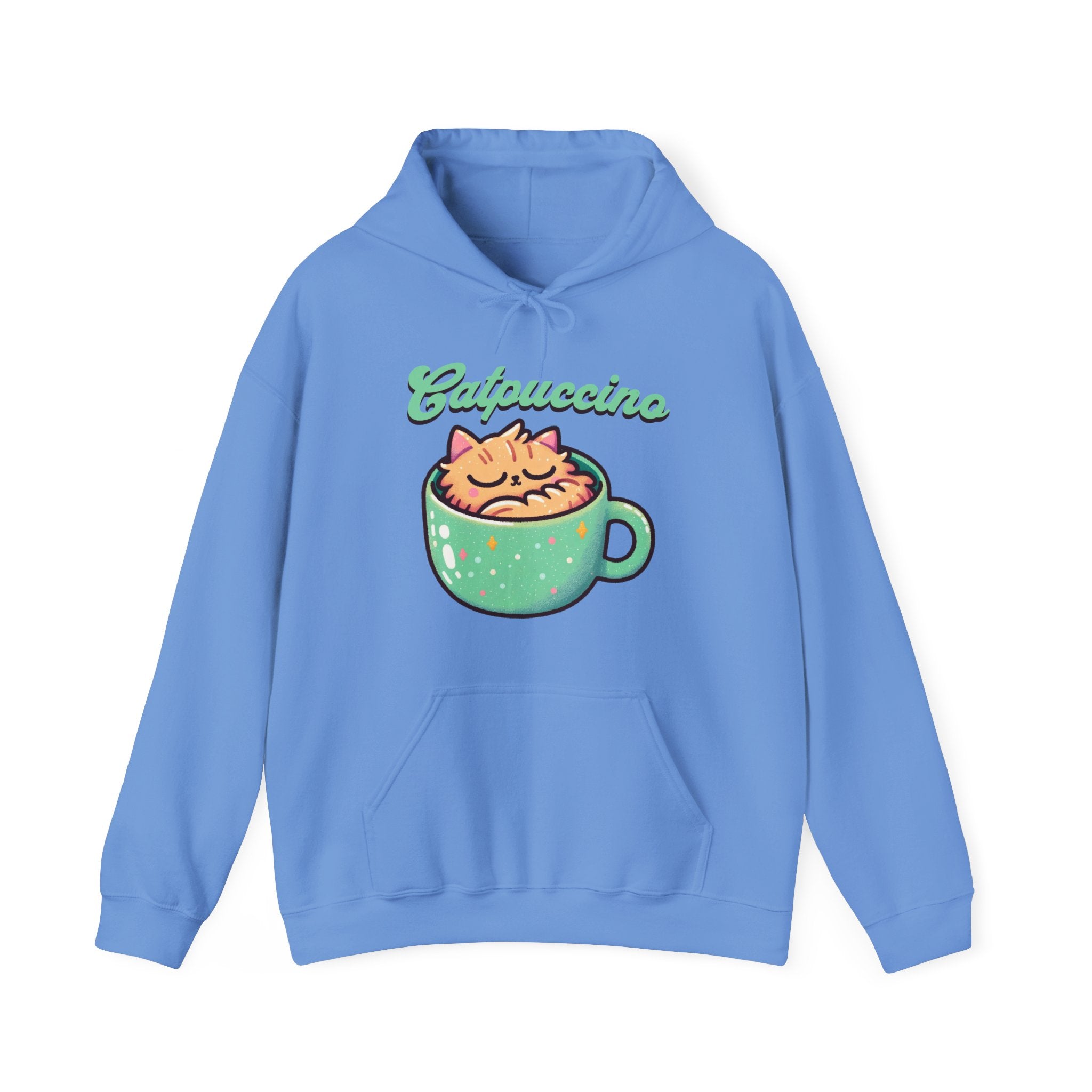 Cat and Cappuccino Lover Hoodie, Catpuccino Funny Hooded Sweatshirt | Family, Friends & Group Travel Apparel & Accessories | Travel Lifestyle Store | FrappeToGo