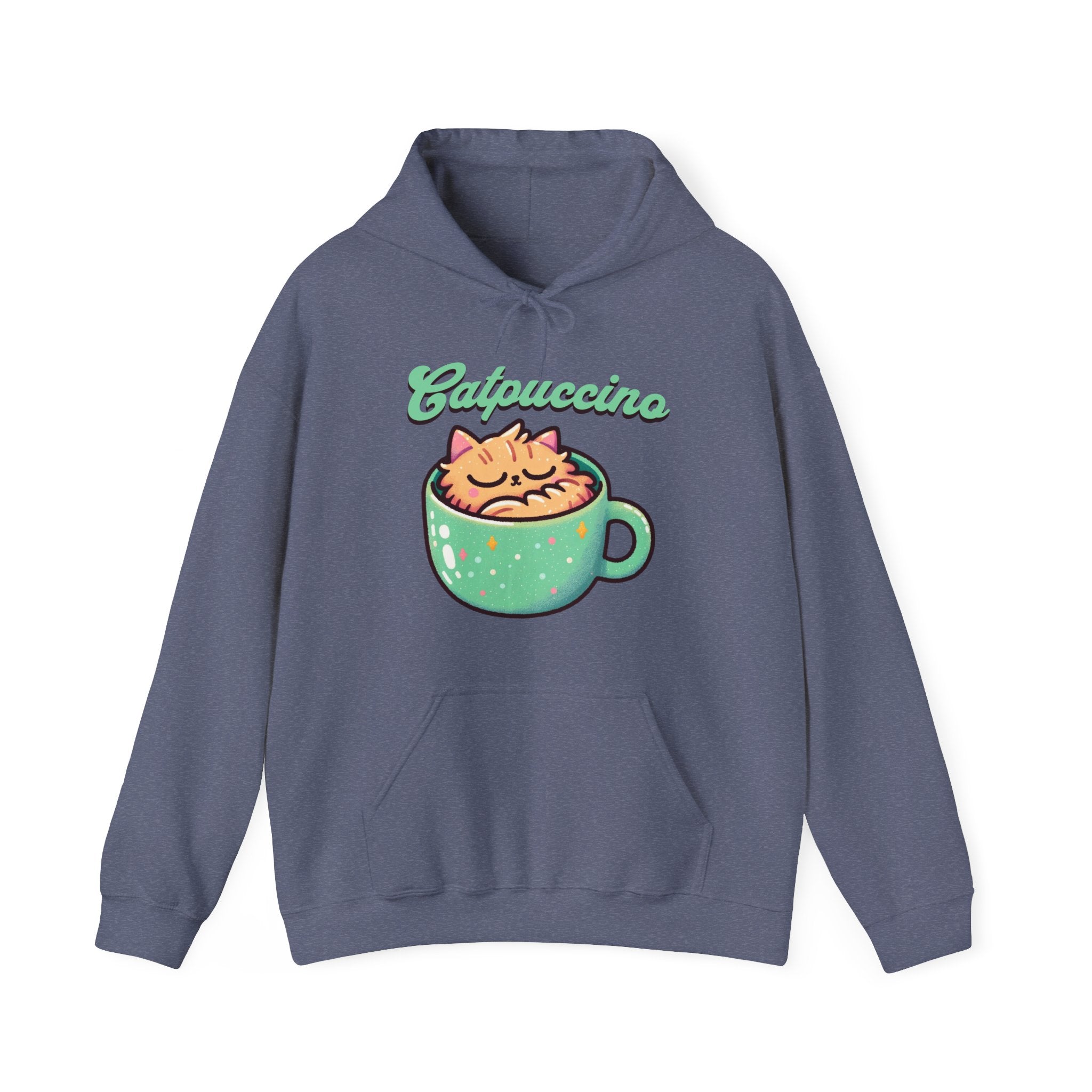 Cat and Cappuccino Lover Hoodie, Catpuccino Funny Hooded Sweatshirt | Family, Friends & Group Travel Apparel & Accessories | Travel Lifestyle Store | FrappeToGo