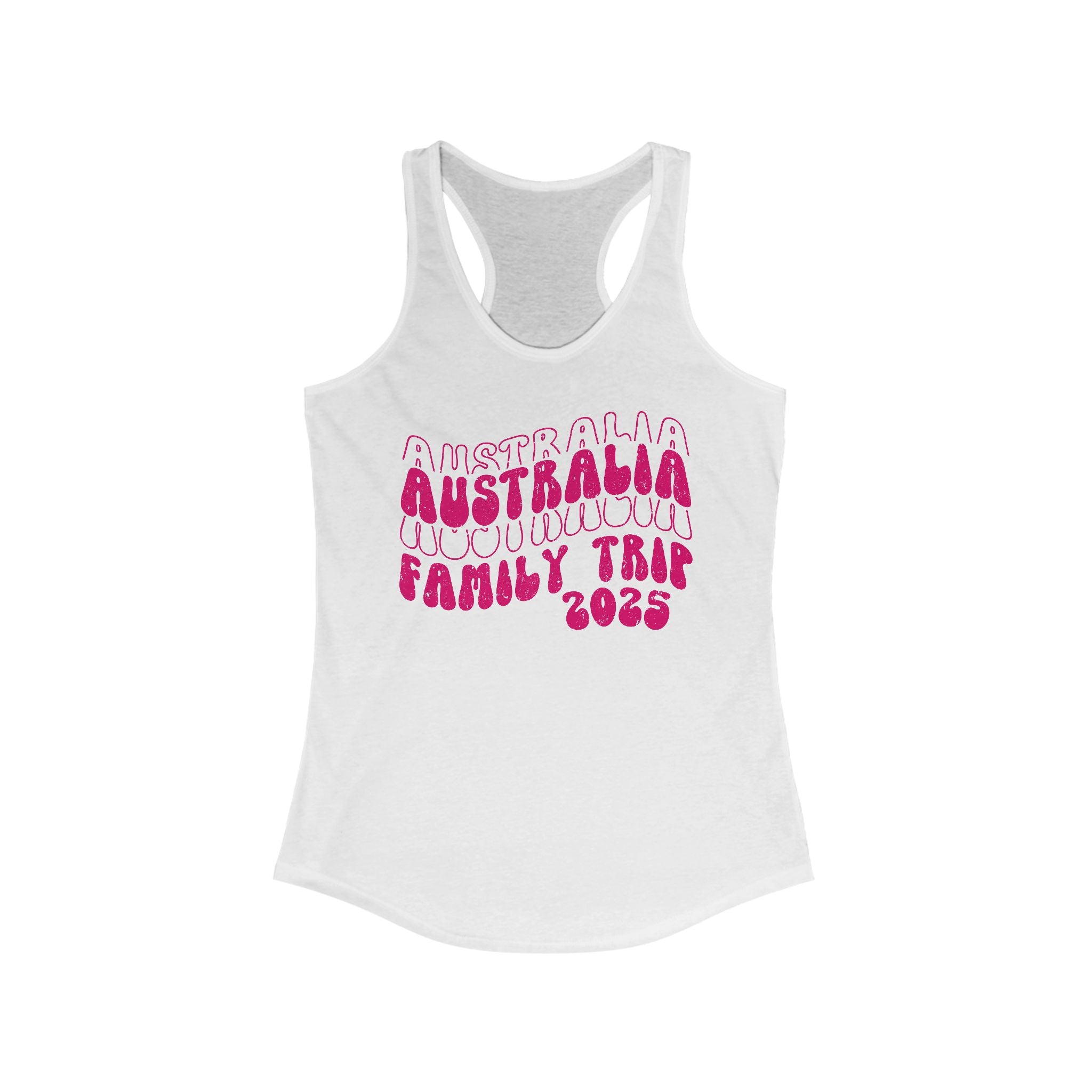 Australia Family Trip 2025 Travel Racerback Tank Top, Australia Group Travel Tank Top, Australia Retro Tank, Personalized