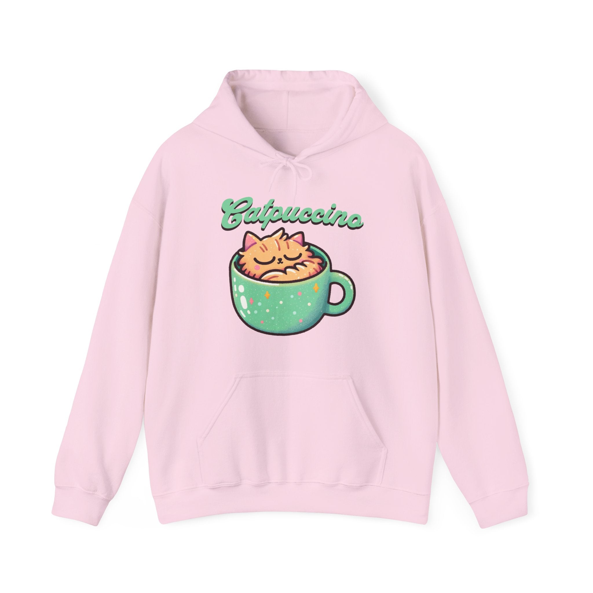 Cat and Cappuccino Lover Hoodie, Catpuccino Funny Hooded Sweatshirt | Family, Friends & Group Travel Apparel & Accessories | Travel Lifestyle Store | FrappeToGo