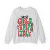 Girls Trip Italy Vacation Sweatshirt, Funny Group Travel Sweatshirt, Cute Retro Sweatshirt