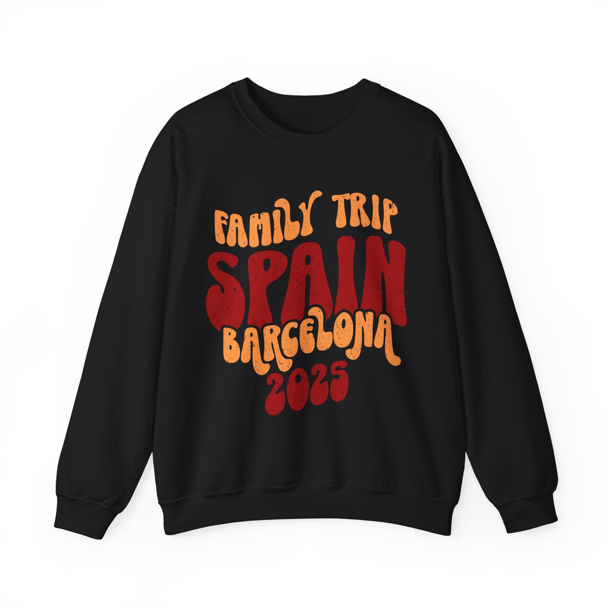 Family Trip Spain Barcelona 2025 Sweatshirt, Group Travel Sweater, Retro Travel T-Shirt Sweatshirt | Family, Friends & Group Travel Apparel & Accessories | Travel Lifestyle Store | FrappeToGo