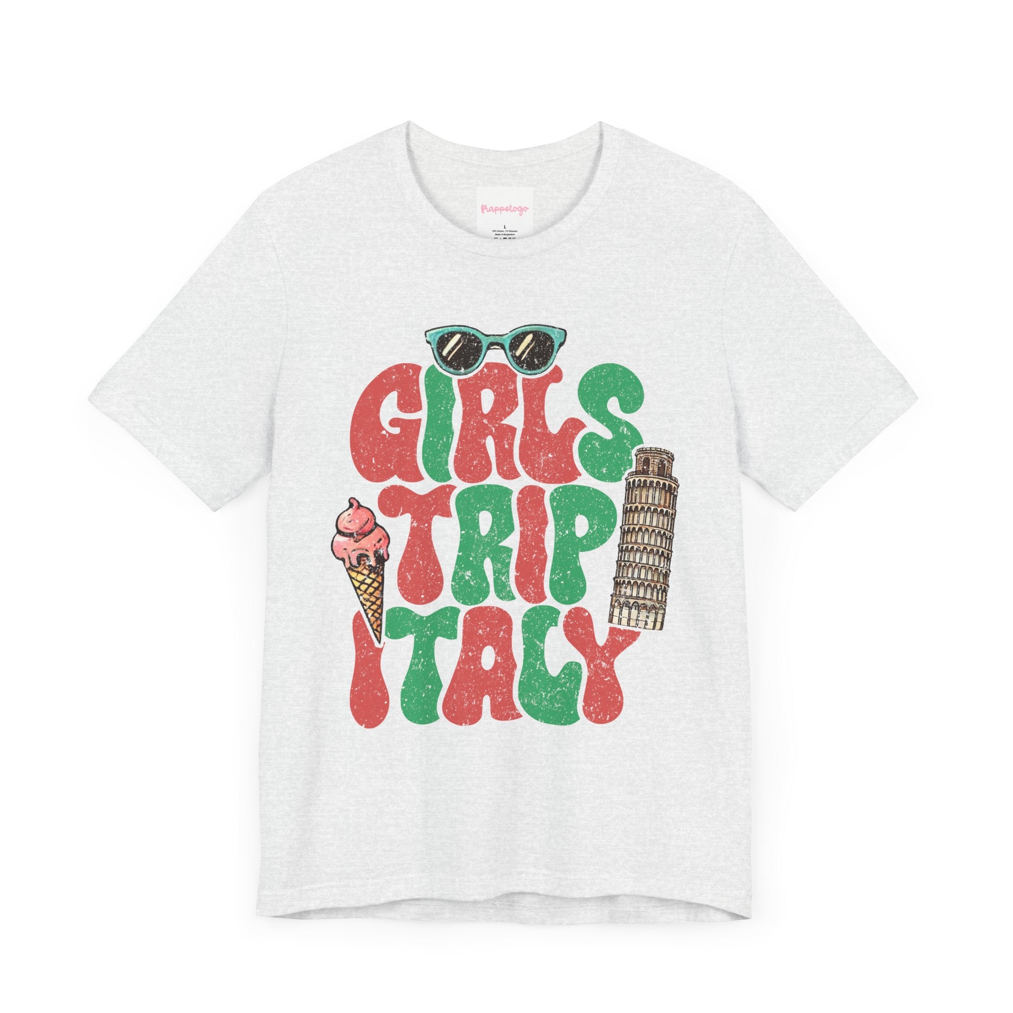 Girls Trip Italy Vacation T-Shirt, Funny Group Travel T-Shirt, Cute Graphic T-Shirt | Family, Friends & Group Travel Apparel & Accessories | Travel Lifestyle Store | FrappeToGo