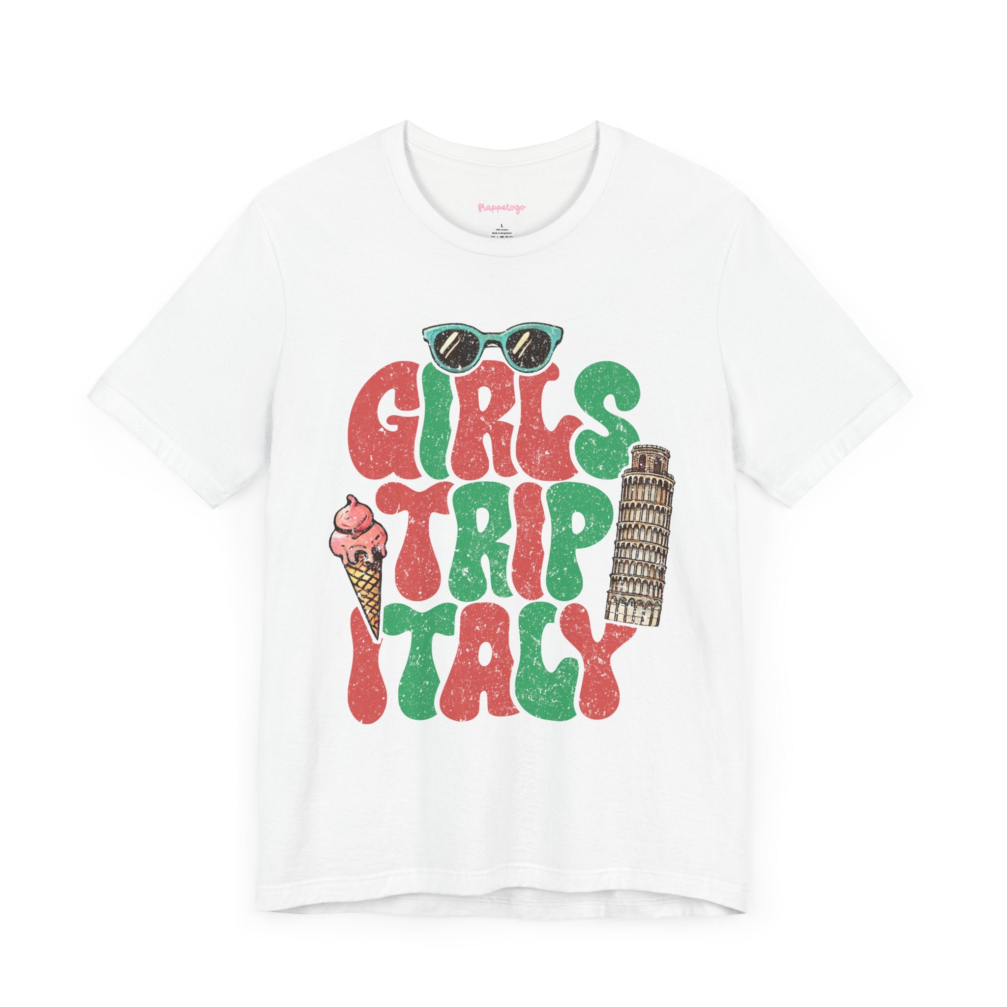 Girls Trip Italy Vacation T-Shirt, Funny Group Travel T-Shirt, Cute Graphic T-Shirt | Family, Friends & Group Travel Apparel & Accessories | Travel Lifestyle Store | FrappeToGo