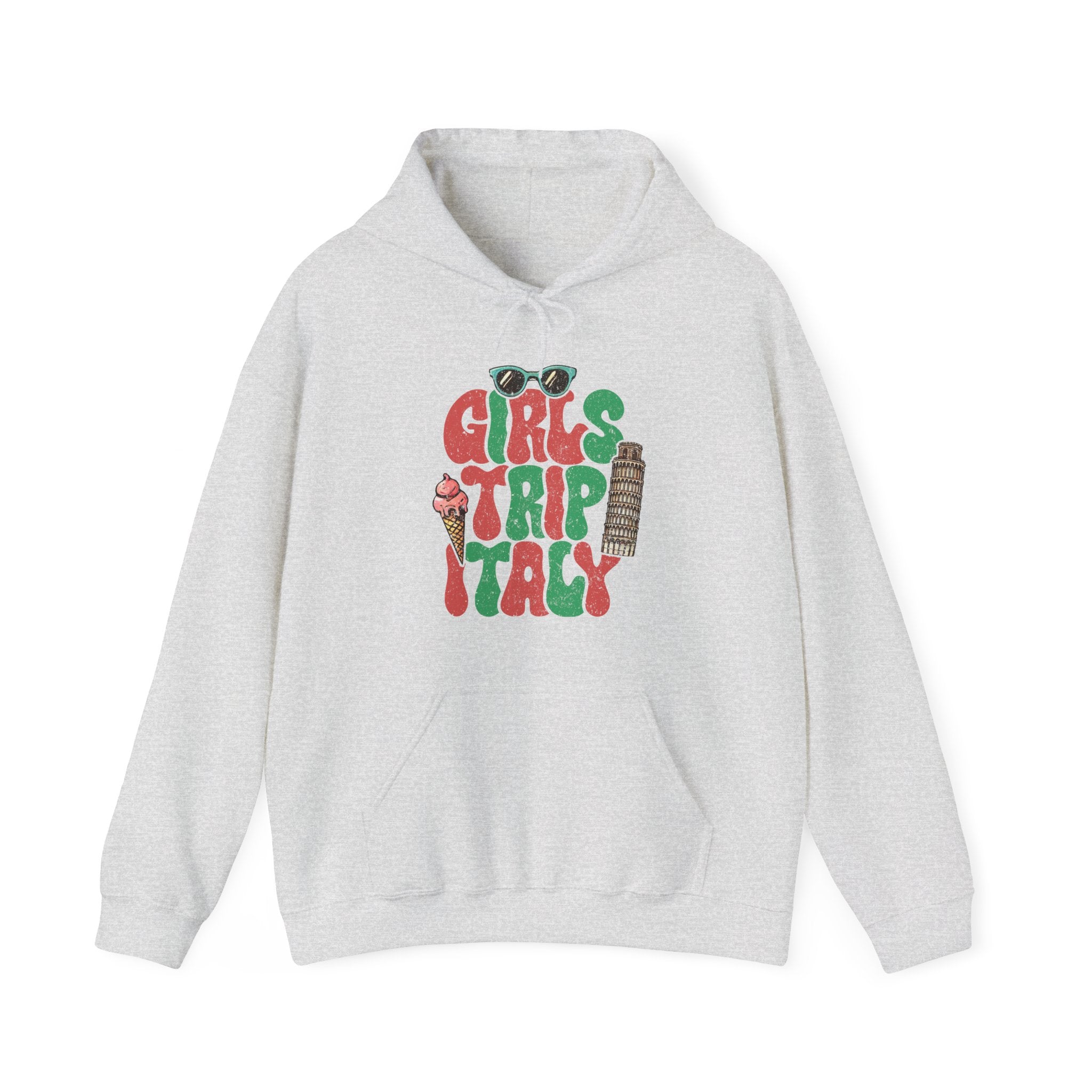 Girls Trip Italy Vacation Hoodie, Funny Group Travel Hoodie, Cute Graphic Hoodie | Family, Friends & Group Travel Apparel & Accessories | Travel Lifestyle Store | FrappeToGo