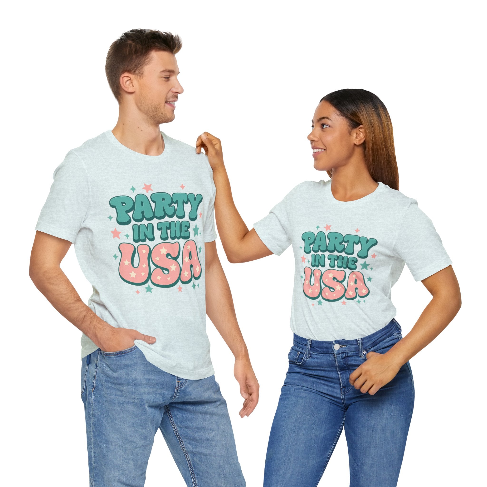 Party In The USA T-Shirt, America July 4th Independence Day Travel T-Shirt