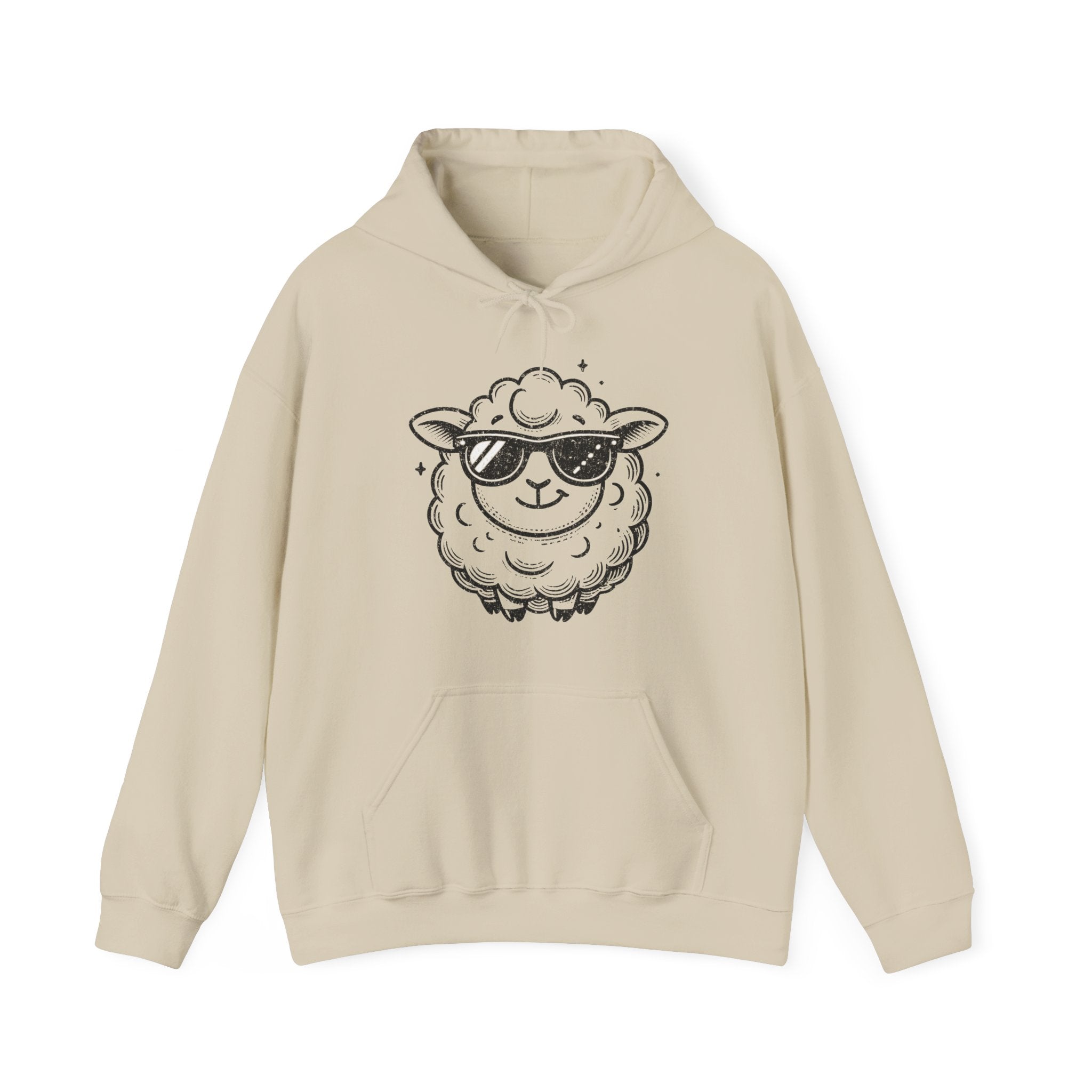 Feeling Good Funny Graphic Hoodie, Cool Sheep Travel Hooded
