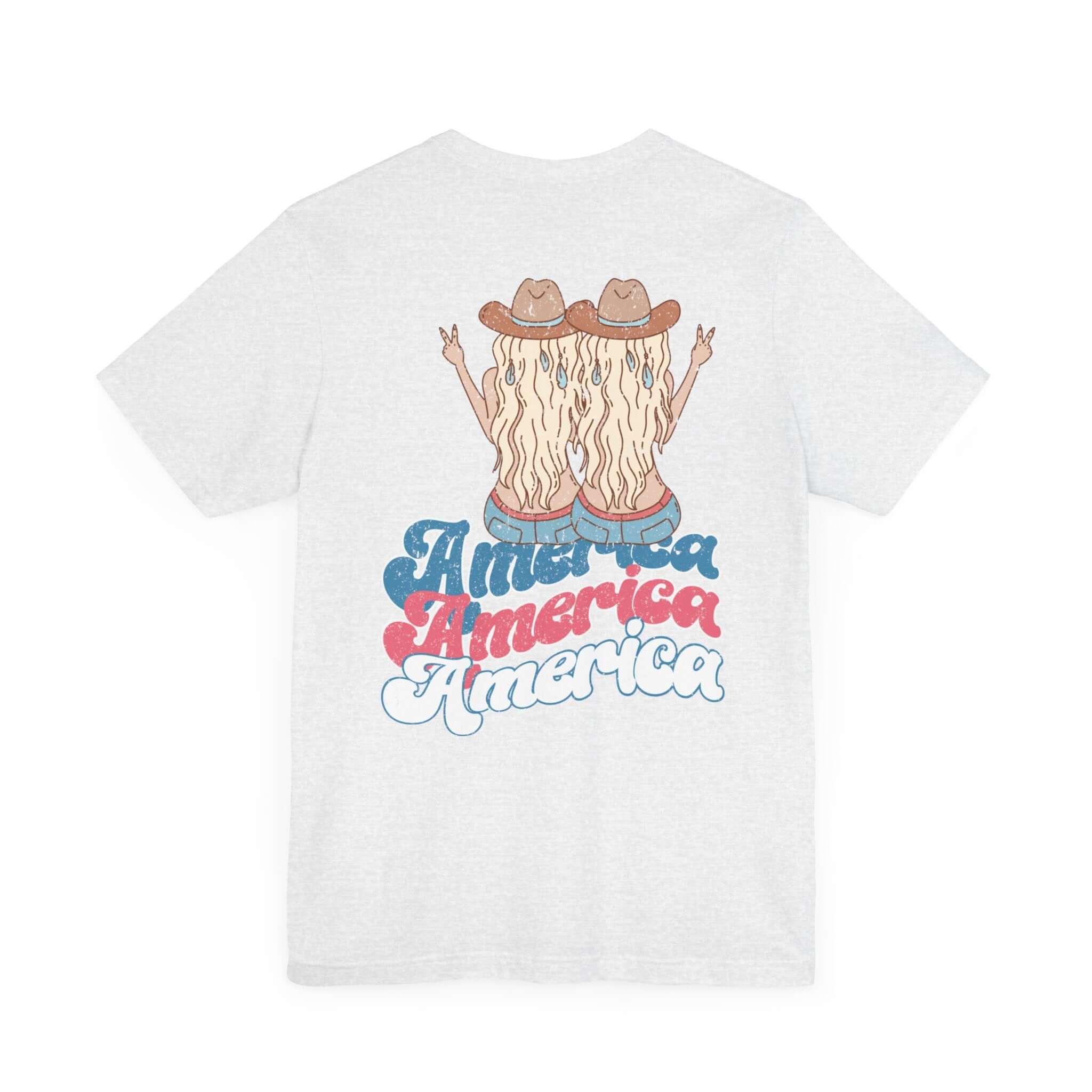 America Bestie Road Trip T-Shirt, Nashville Tennessee USA Vacation, Mother Daughter, Girls Trip Cowgirls Retro Groovy Front & Back Shirt, Personalized, Blonde | Family, Friends & Group Travel Apparel & Accessories | Travel Lifestyle Store | FrappeToGo