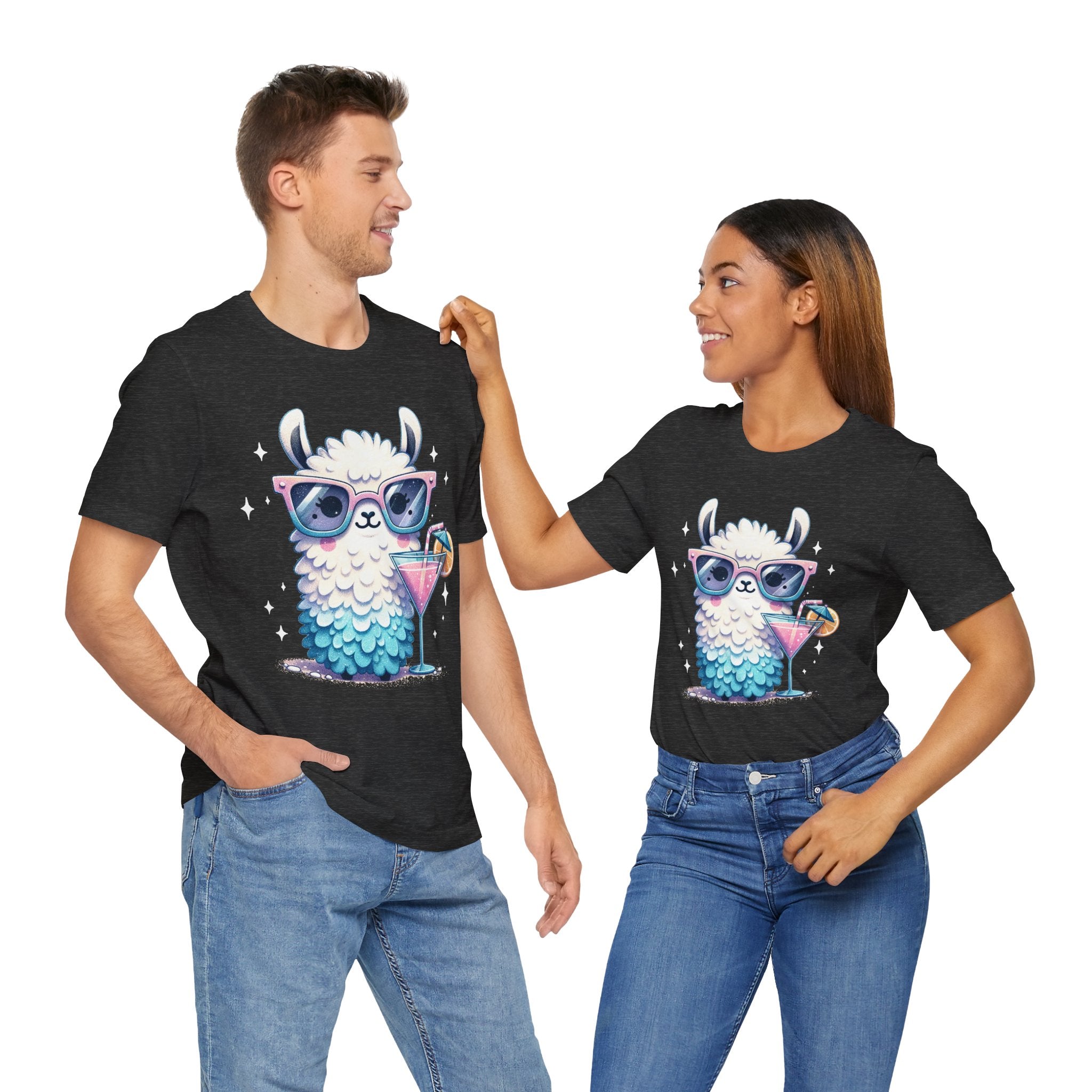 Cocktail Party Travel T-Shirt, Cute Llama T-Shirt, Celebration Tee, Alpaca Graphic T-Shirt | Family, Friends & Group Travel Apparel & Accessories | Travel Lifestyle Store | FrappeToGo