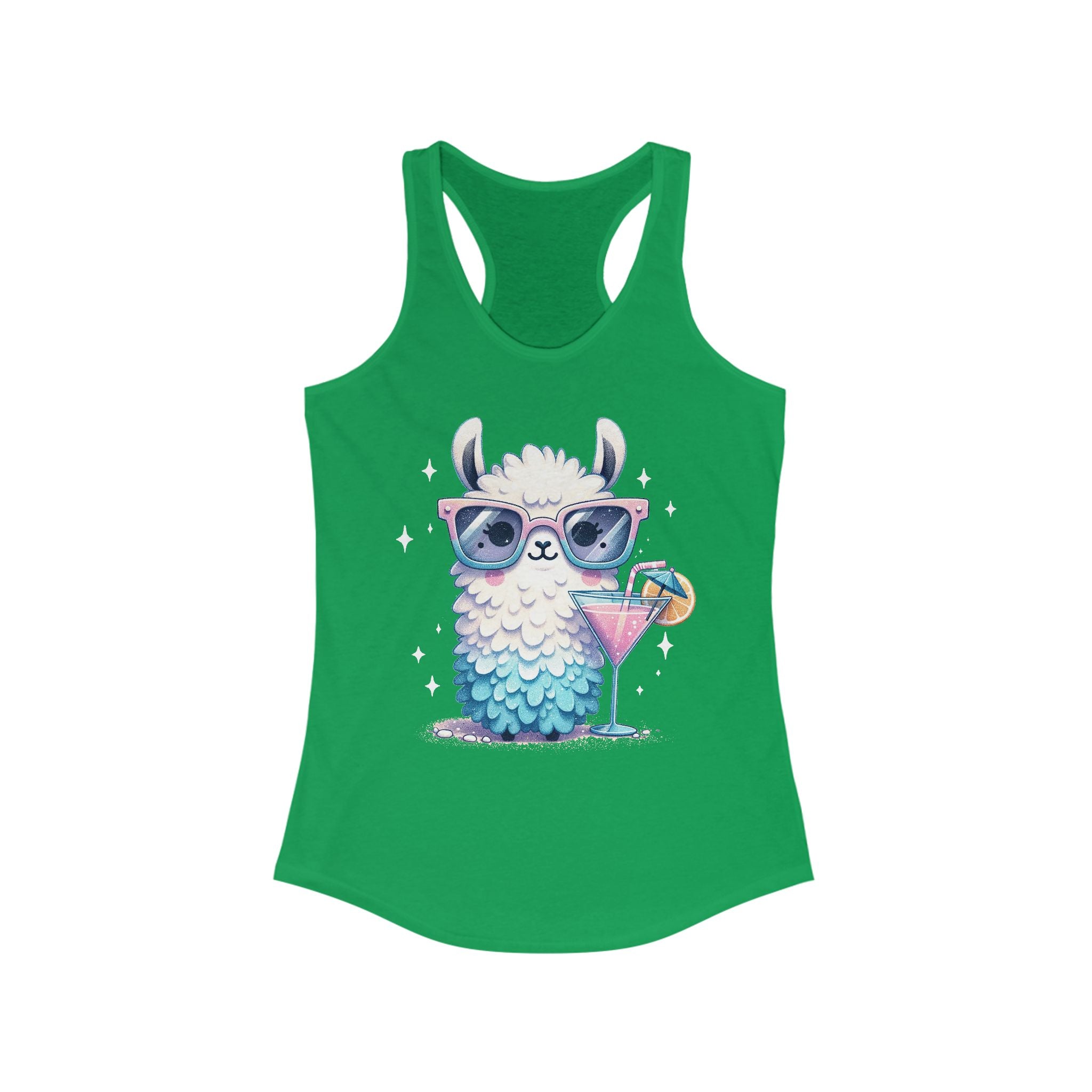 Cocktail Party Travel Tank Top, Cute Llama Tank Top, Celebration Tee, Alpaca Graphic Tank Top | Family, Friends & Group Travel Apparel & Accessories | Travel Lifestyle Store | FrappeToGo