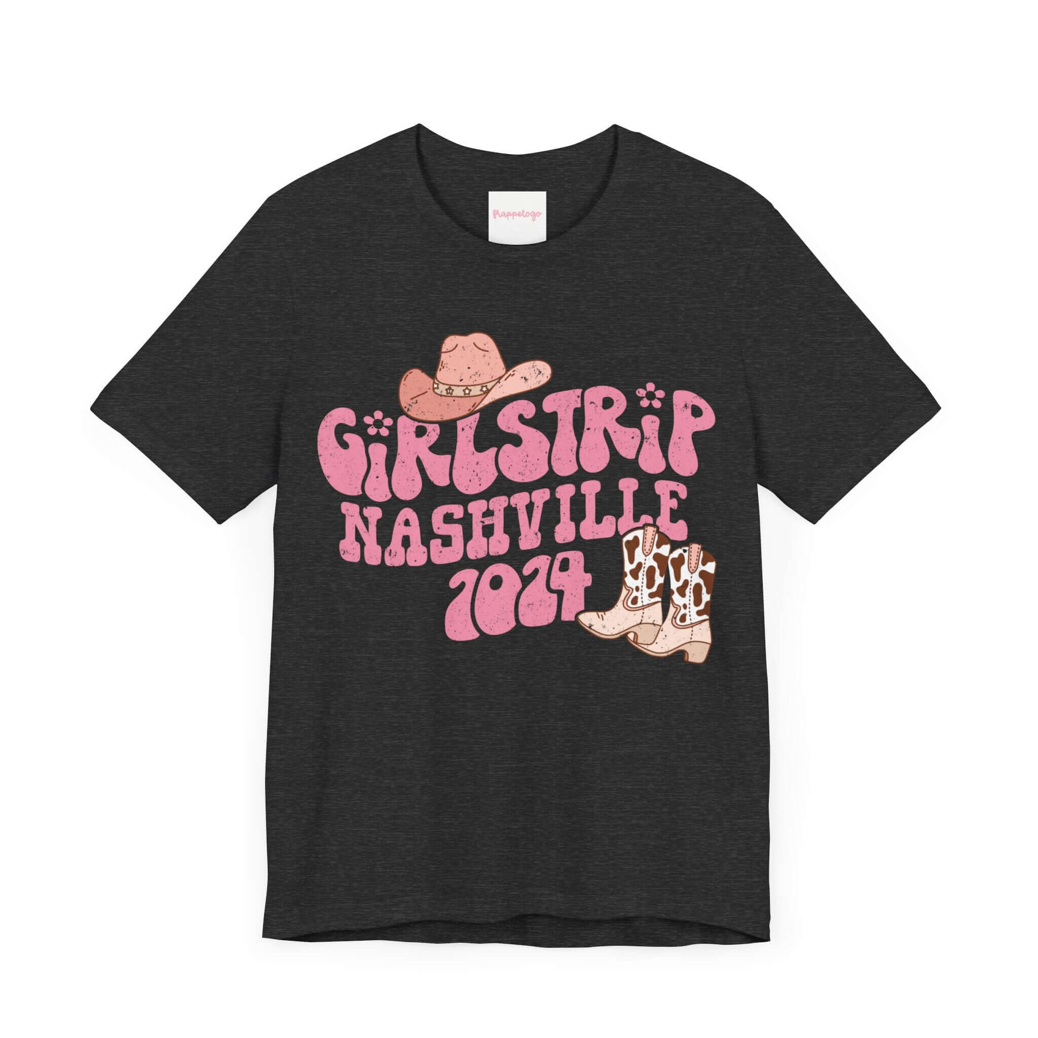 Girlstrip Nashville 2024 Cowboy USA Travel T-Shirt, Fun Girls Trip Shirt, Cute Western Tee, Personalized | Family, Friends & Group Travel Apparel & Accessories | Travel Lifestyle Store | FrappeToGo