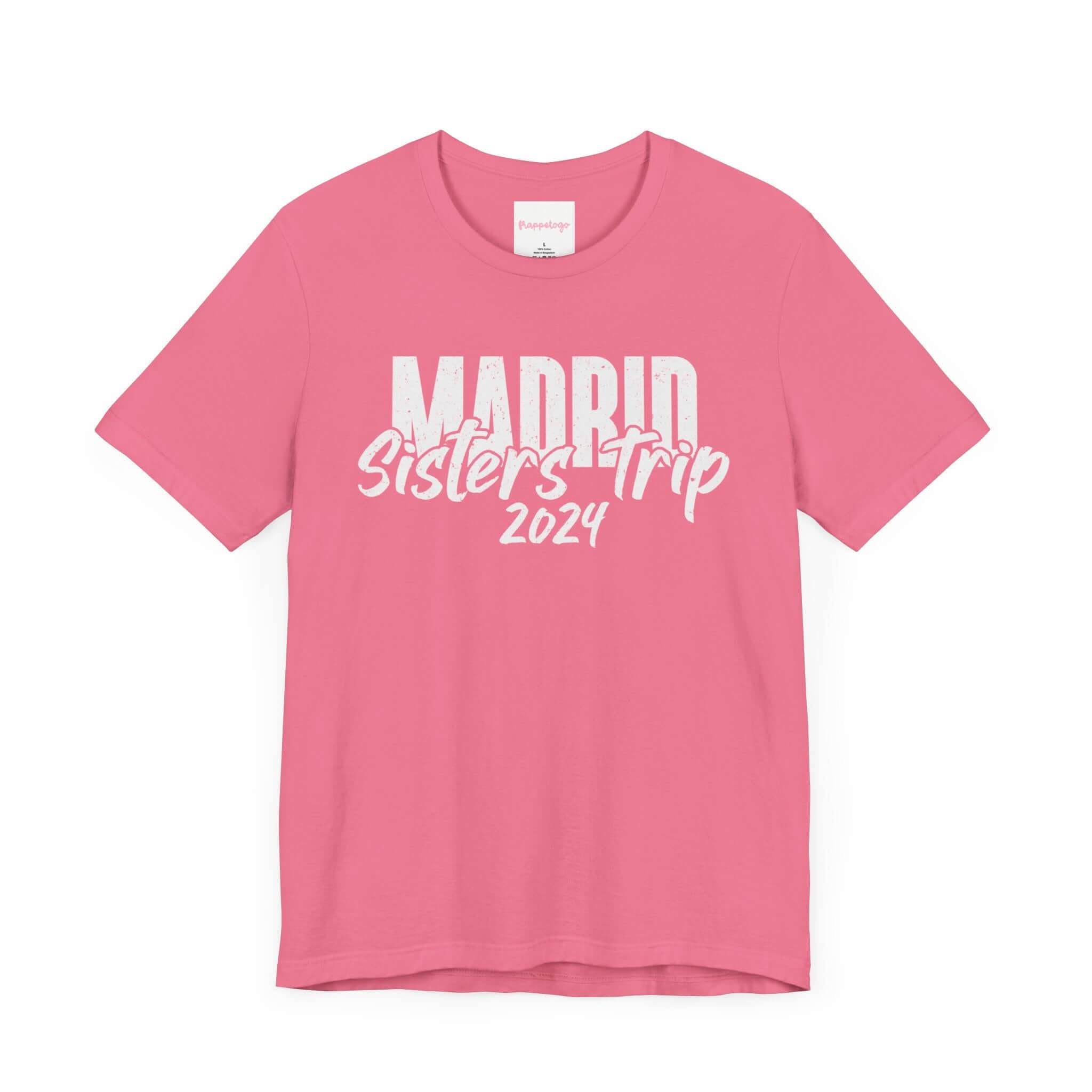 Sisters Trip Madrid 2024 T-Shirt, Spain Group Shirt, Family Barcelona Vacation Personalized Tee | Family, Friends & Group Travel Apparel & Accessories | Travel Lifestyle Store | FrappeToGo