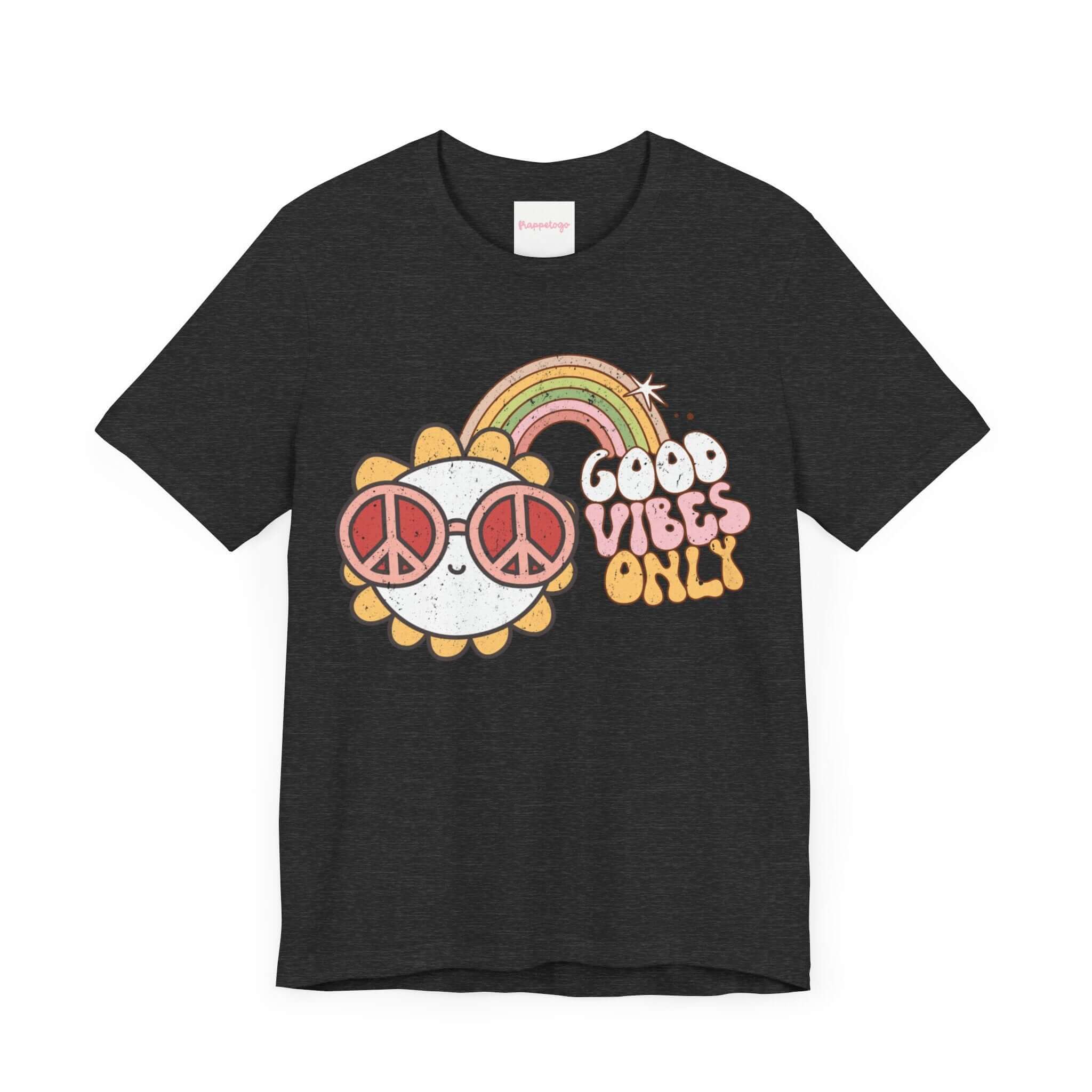 Groovy Good Vibes Travel T-Shirt, Road Trip Vacation, Summer Retro Shirt | Family, Friends & Group Travel Apparel & Accessories | Travel Lifestyle Store | FrappeToGo